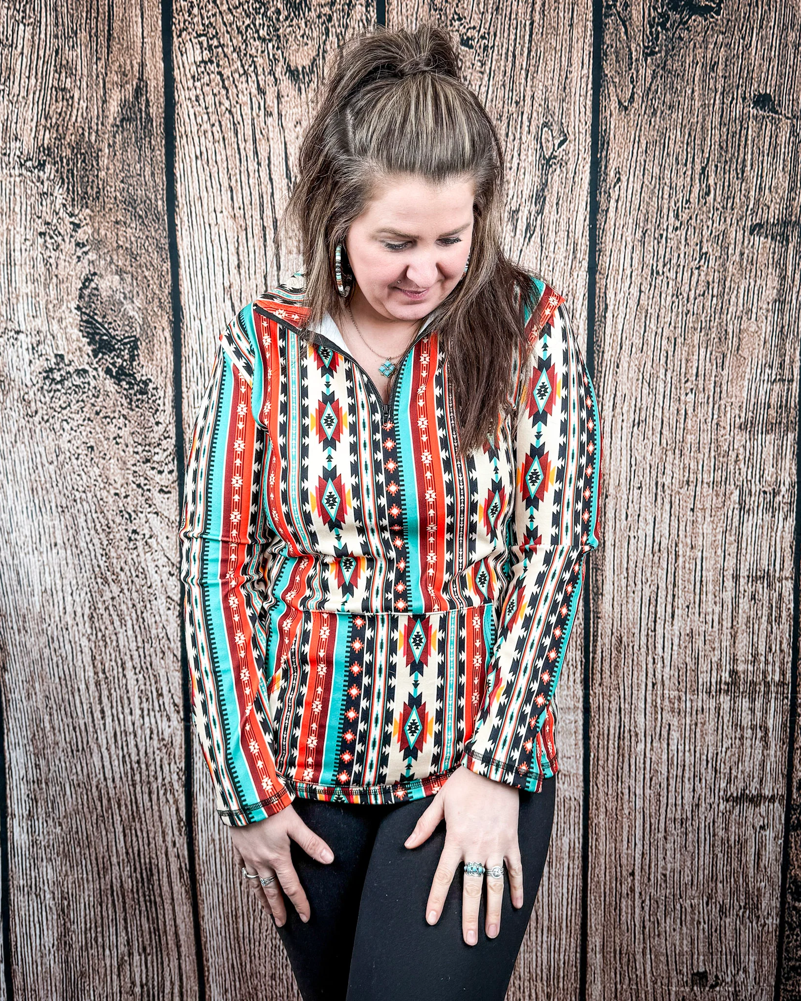 Sunburst Stampede Quarter Zip Pullover by Sterling Kreek - Image 5