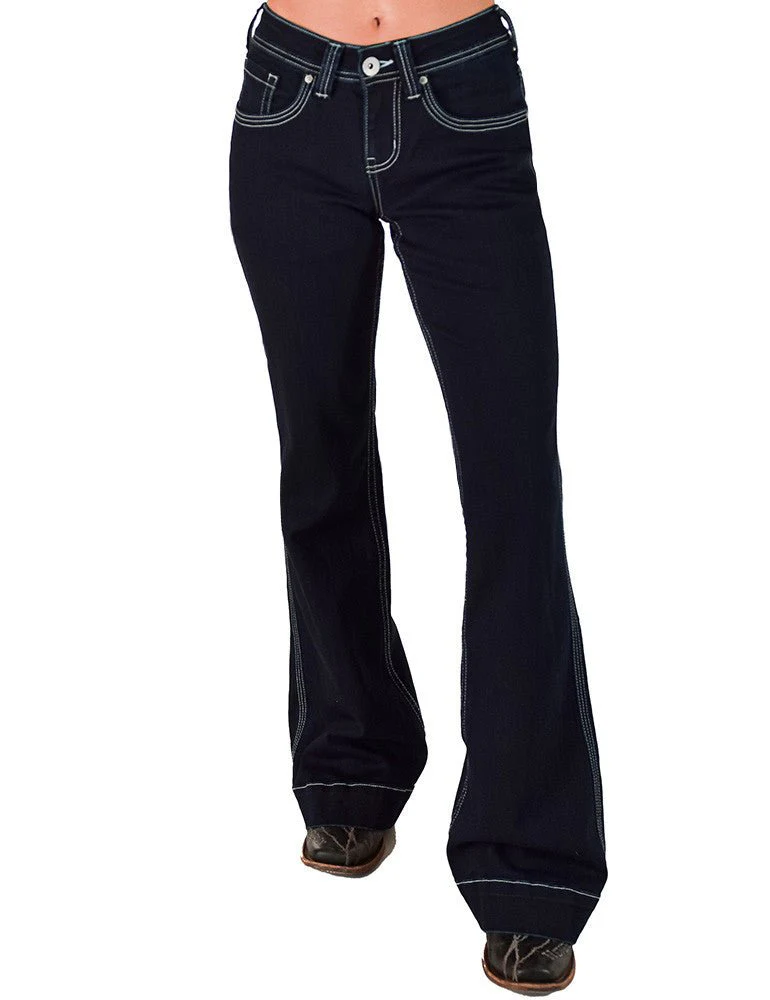 Swirl Boot Stitch Trouser Jeans by Cowgirl Tuff - Image 4