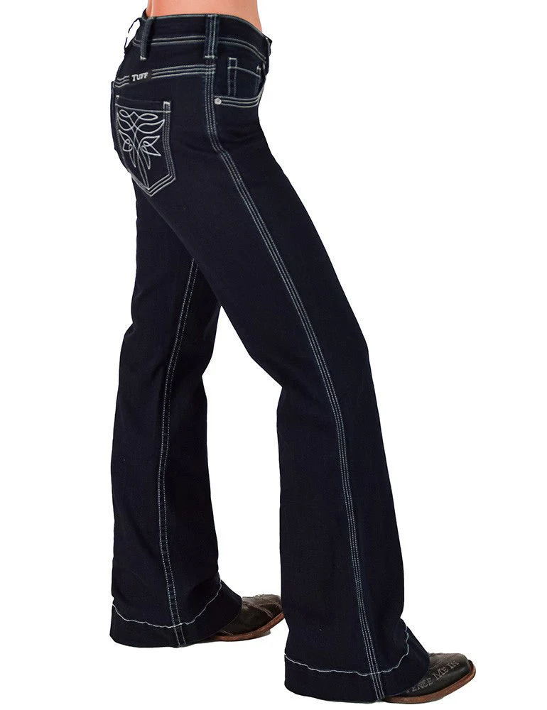 Swirl Boot Stitch Trouser Jeans by Cowgirl Tuff - Image 5