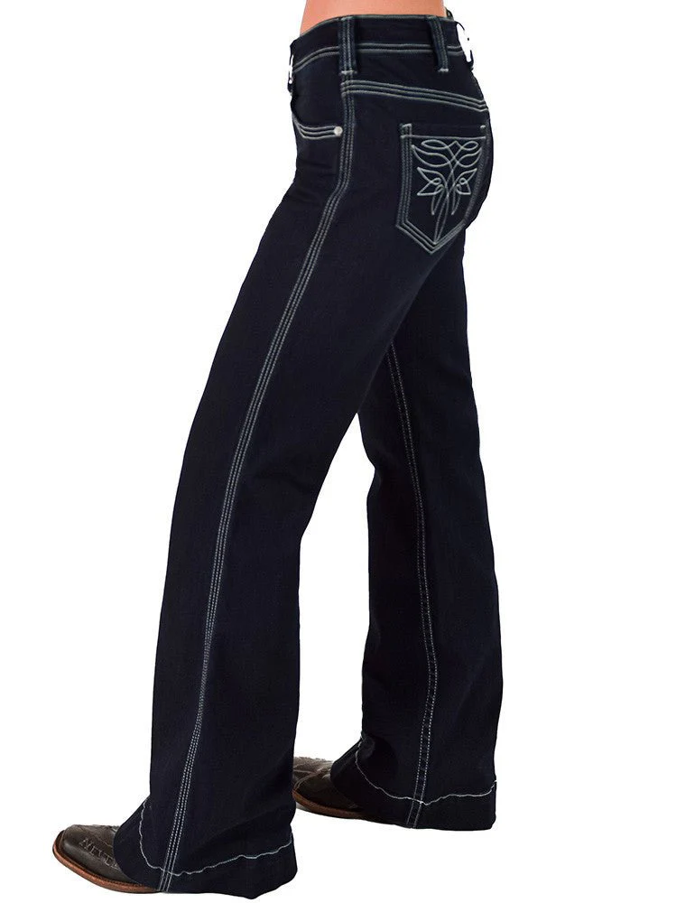 Swirl Boot Stitch Trouser Jeans by Cowgirl Tuff - Image 7