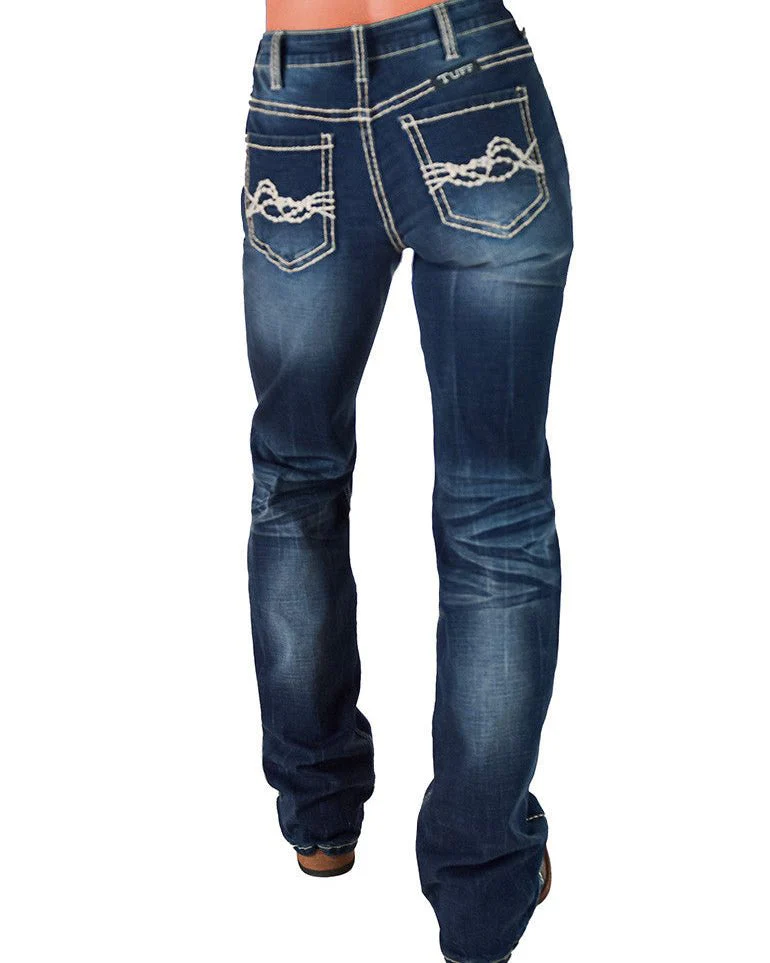 Tan Edgy Flex Bootcut Jeans by Cowgirl Tuff - Image 6
