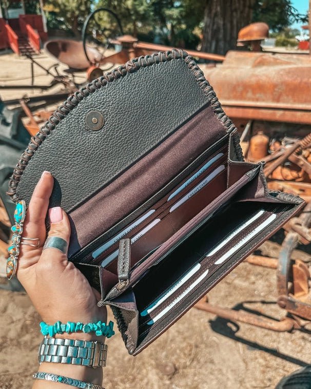 The Elva Hide Wallet in Black by Haute Southern Hyde - Image 4