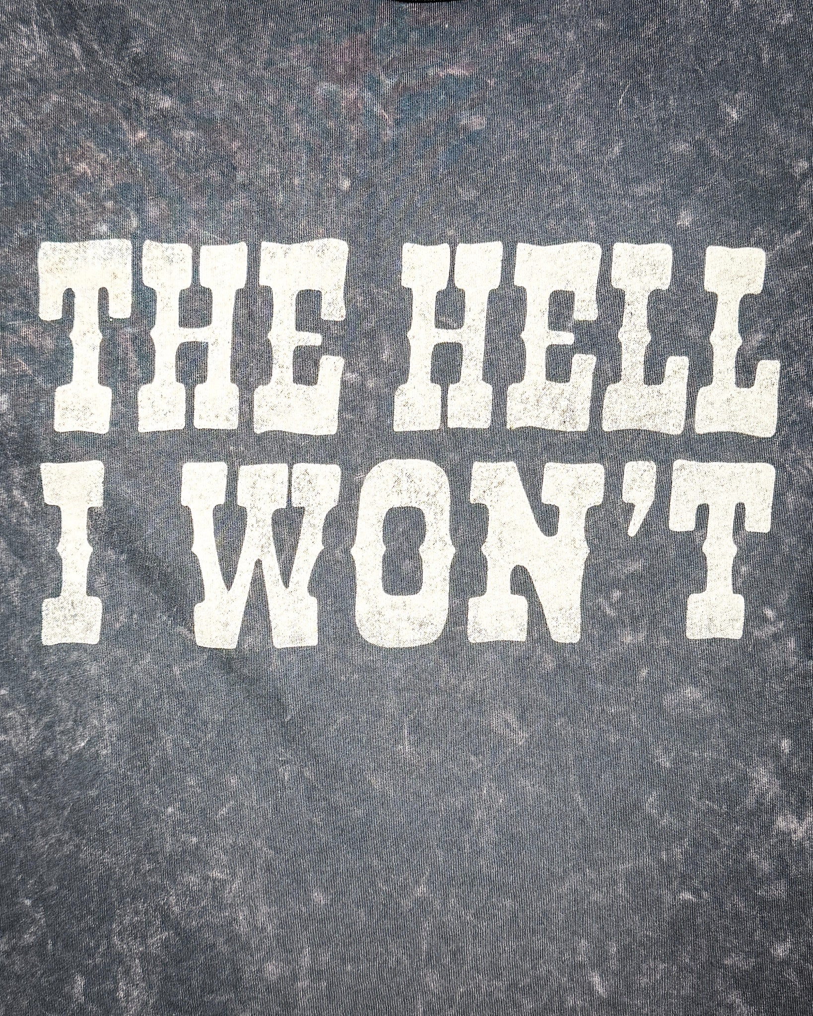 The Hell I Won't Boyfriend Tee in Vintage Black Mineral Wash - Image 4