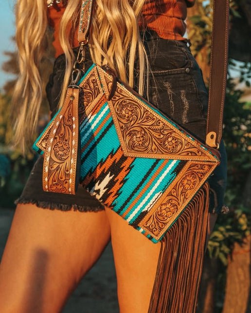 The San Jose Leather Tooled Purse by Haute Southern Hyde - Image 2