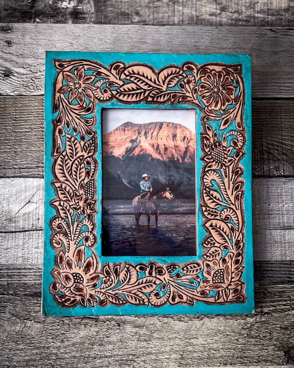 Time of Traditions Tooled Leather Photo Frame by Myra Bag - Image 3