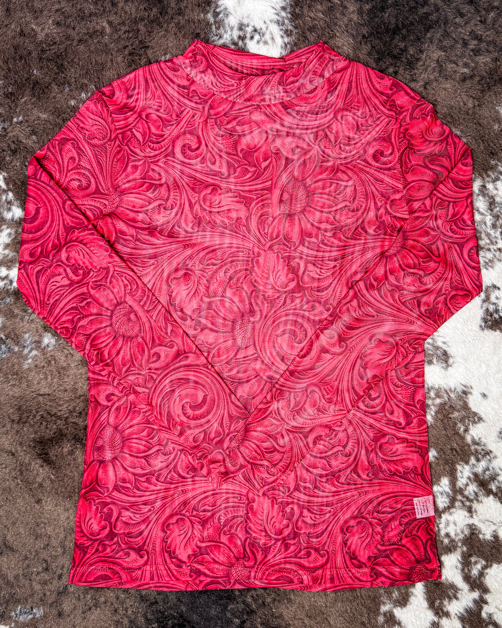 Tooled in Red Mesh Top by Sterling Kreek - Image 6