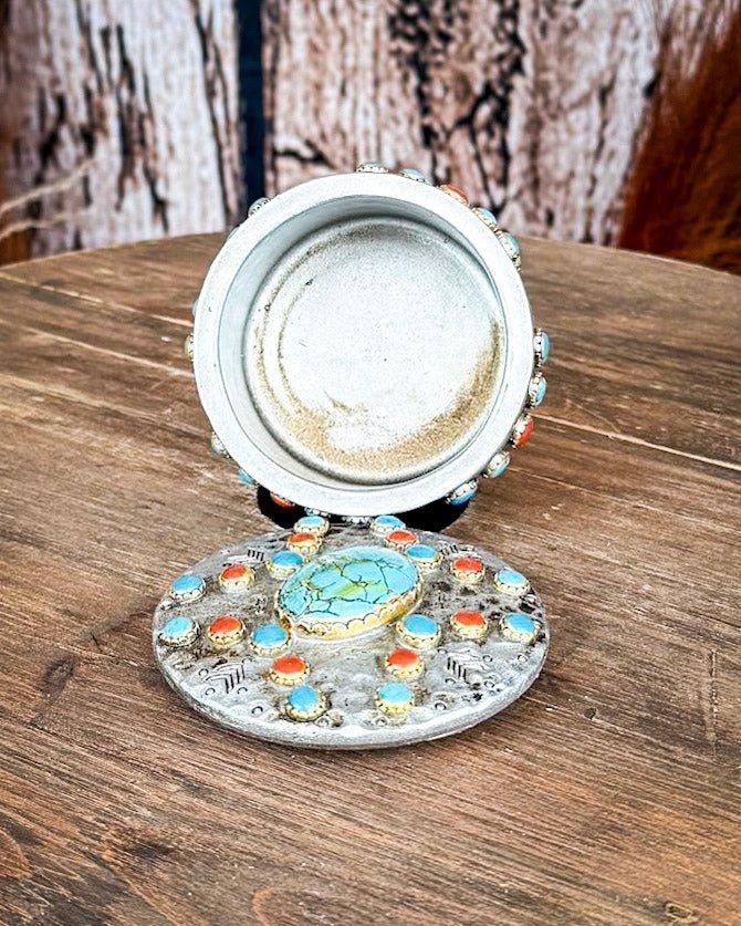 Turquoise Stones Trinket Box - Image 3
