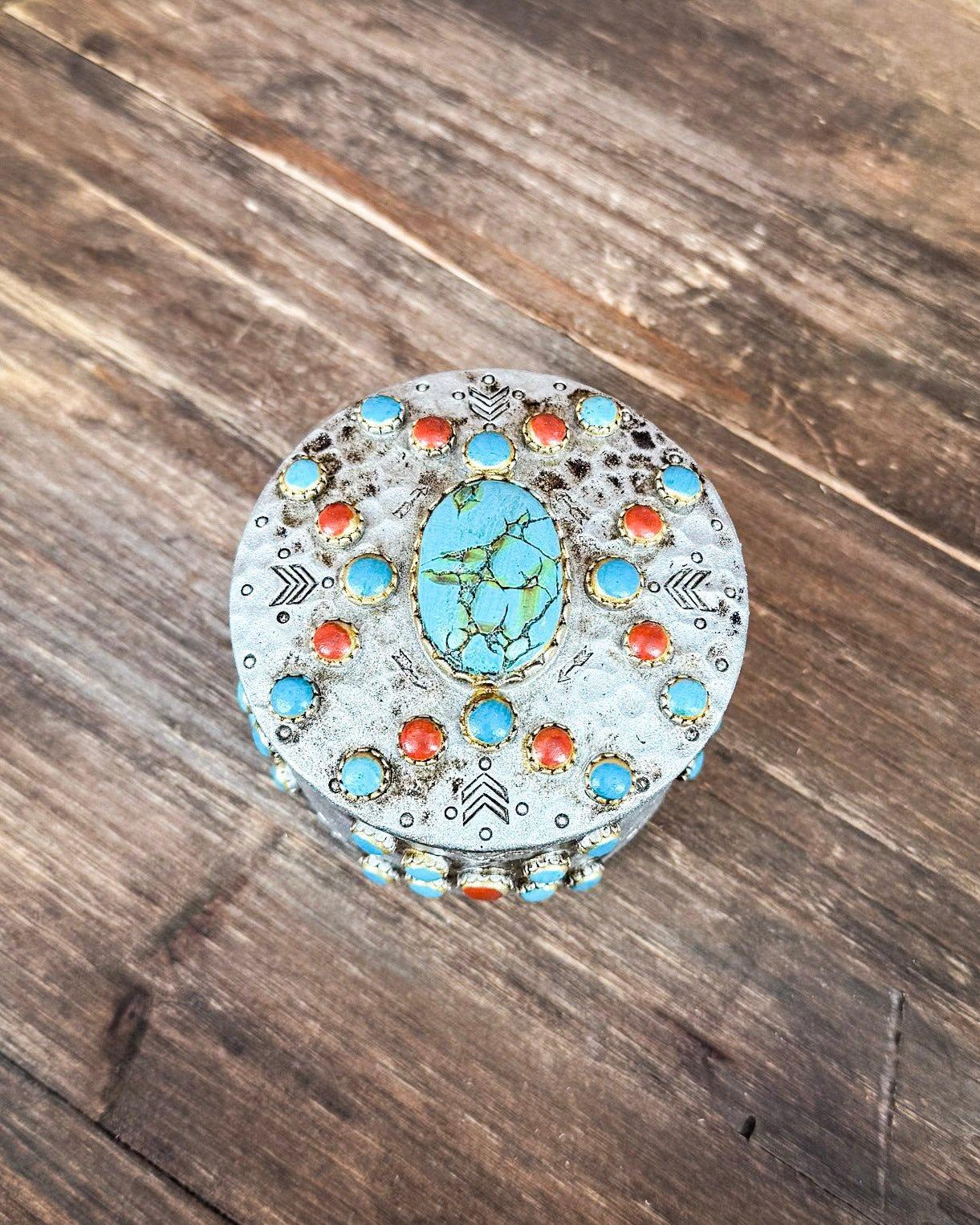 Turquoise Stones Trinket Box - Image 5