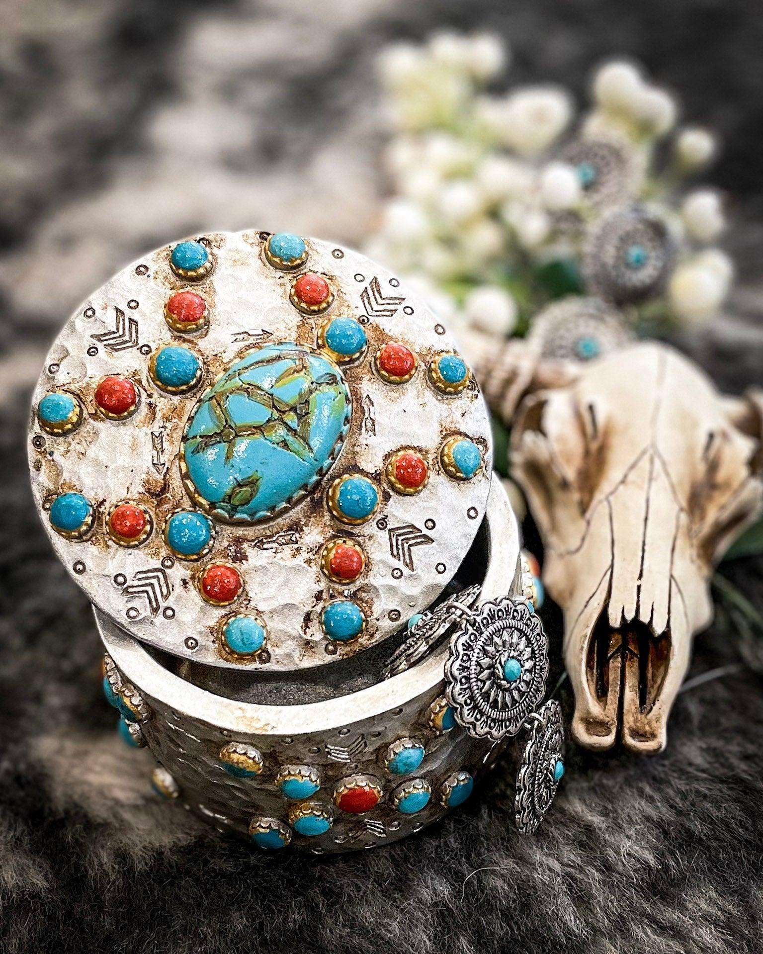 Turquoise Stones Trinket Box - Image 6