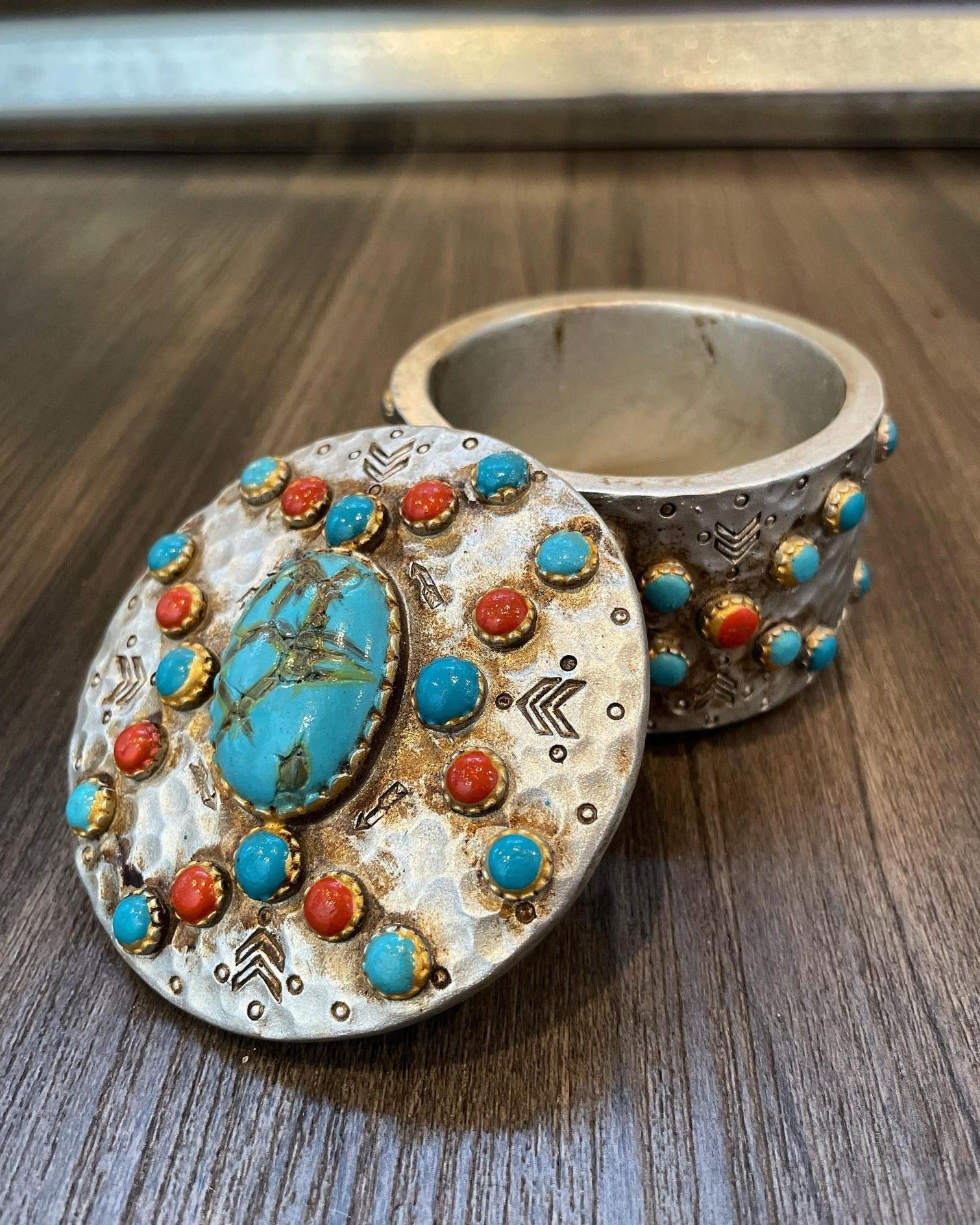 Turquoise Stones Trinket Box - Image 7