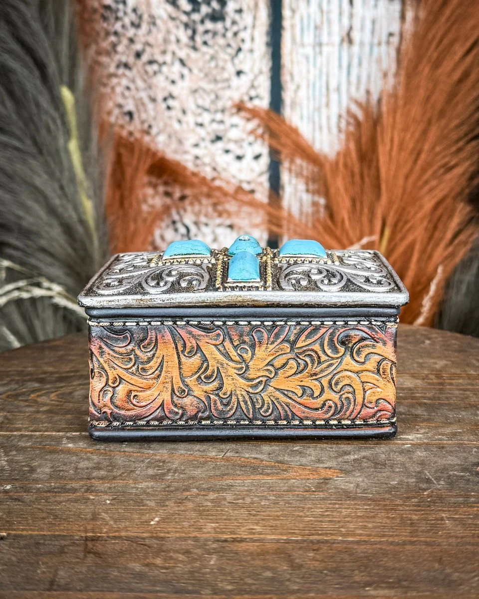 Turquoise Cross Trinket Box - Image 4