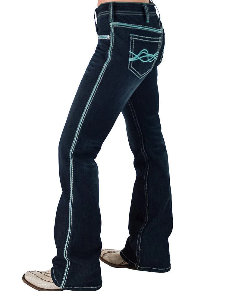Turquoise DFMI Dark Bootcut Jeans by Cowgirl Tuff - Image 7