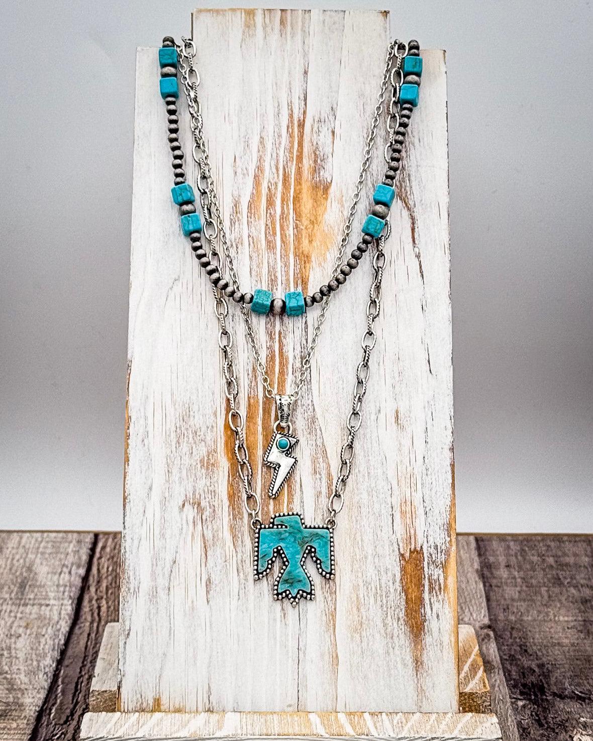 Wild Thunder Layered Fashion Necklace - Image 2