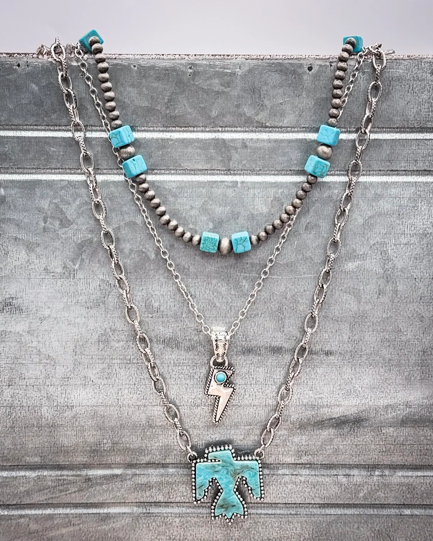 Wild Thunder Layered Fashion Necklace - Image 3