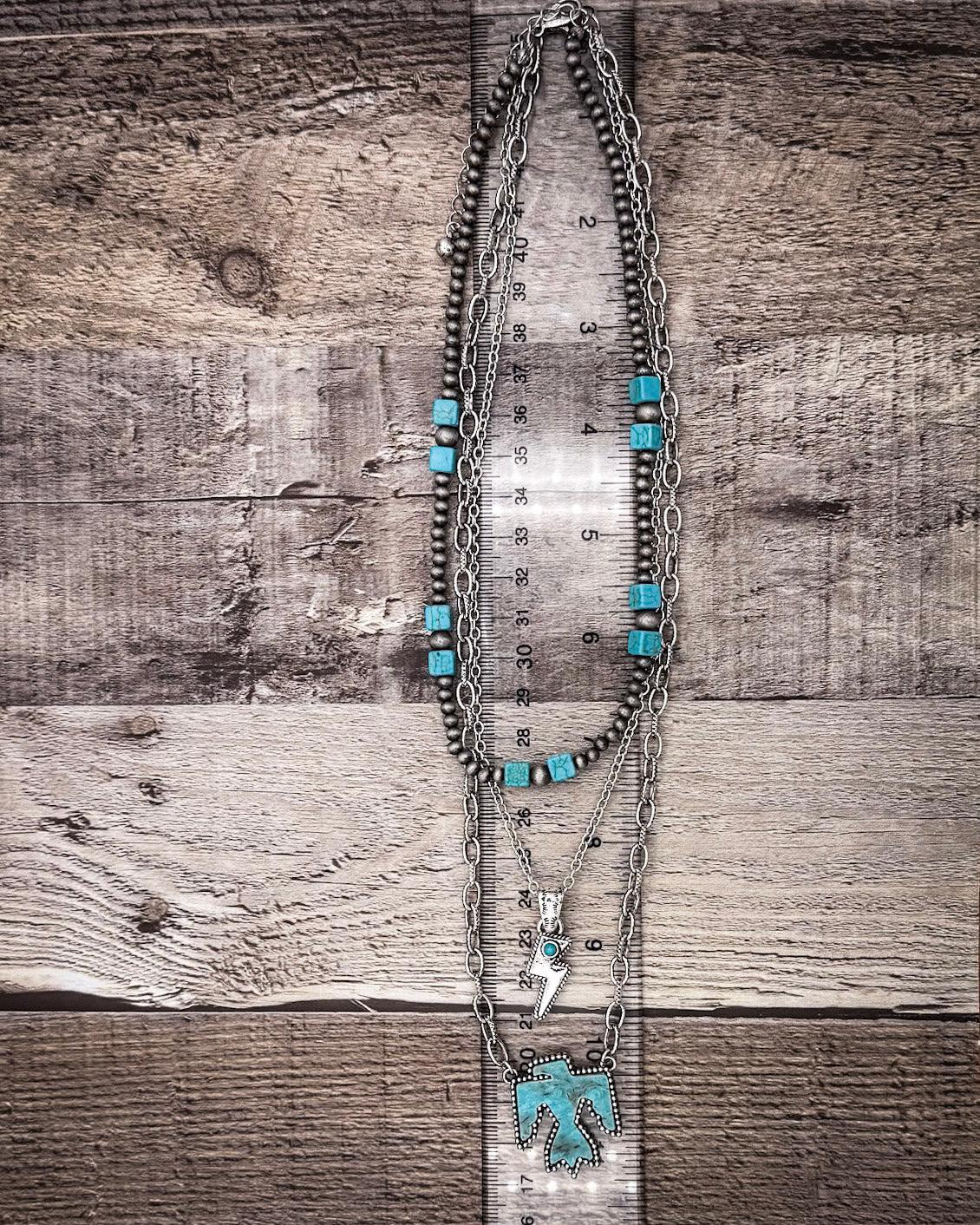 Wild Thunder Layered Fashion Necklace - Image 4